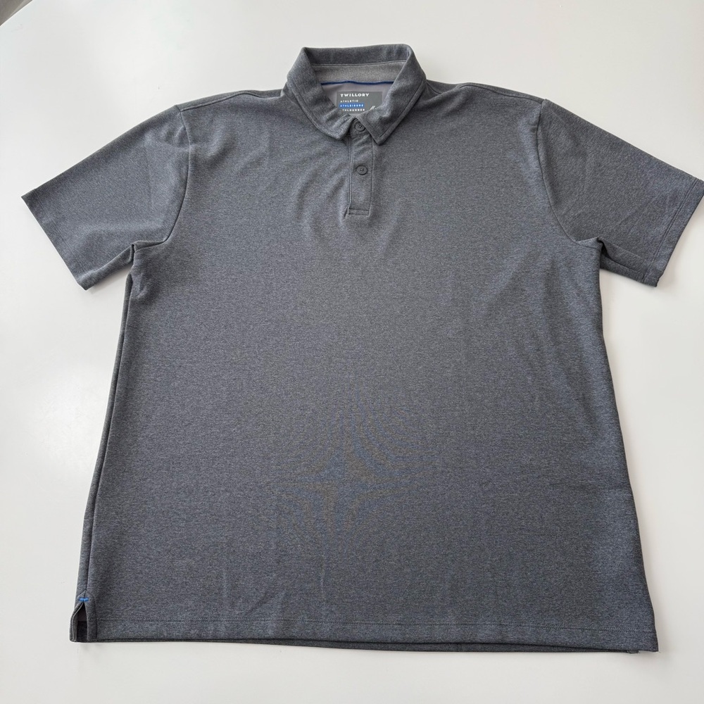 Twillory Men's Gray Polo Shirt 2XL